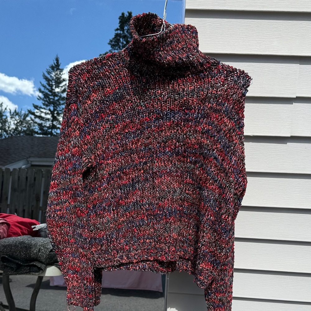 Cozy Multicolor Turtleneck Sweater